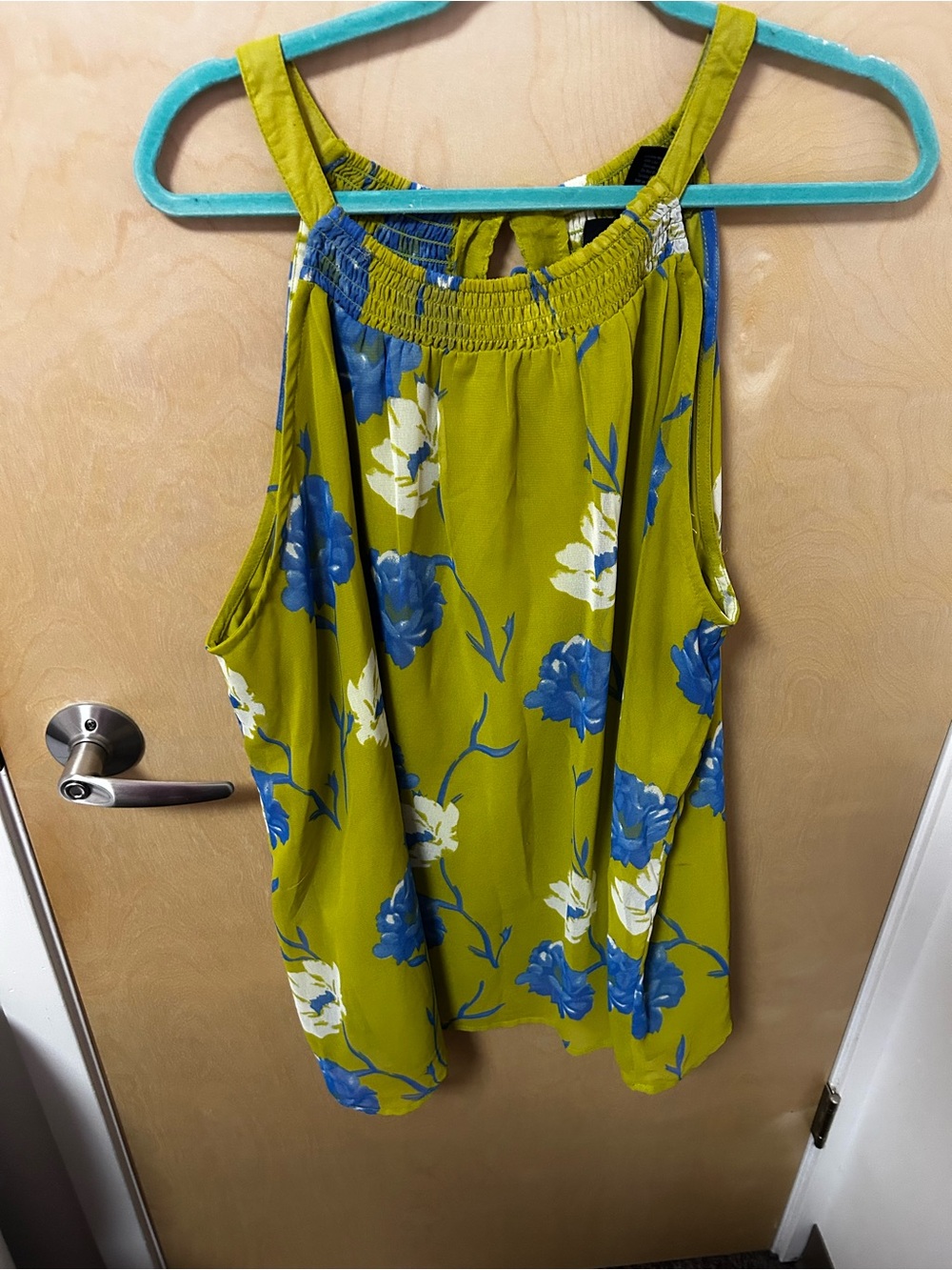 Green Floral Tank Top